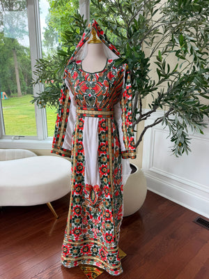 Velvet Embroidery Beaded Thobe