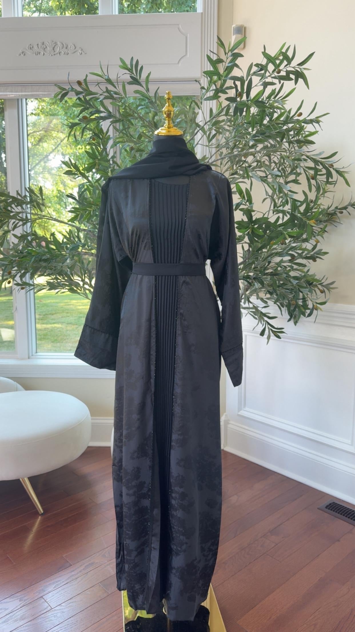 Midnight Floral Twilight Abaya