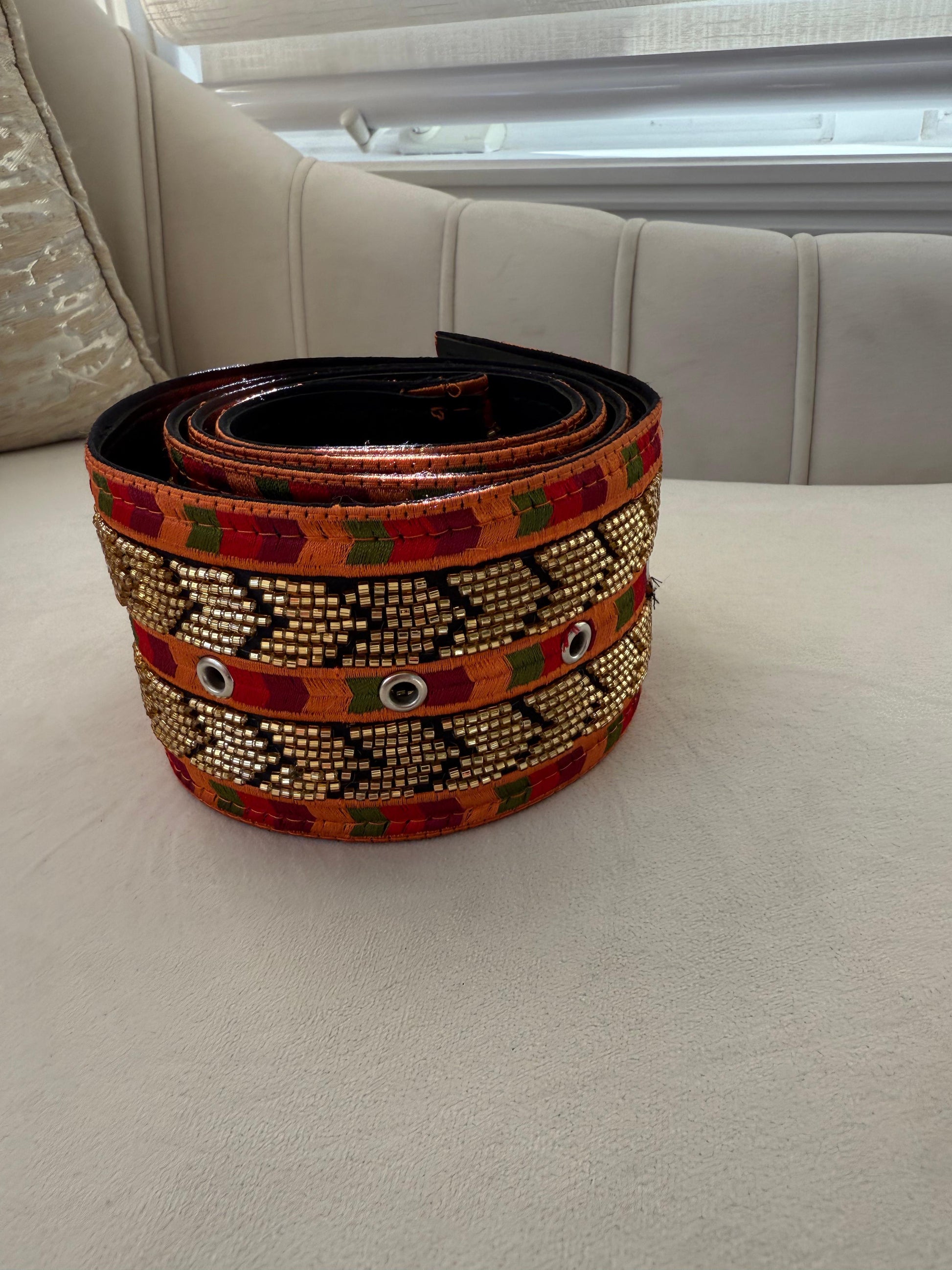 Sabal Kharaz Gold Tatreez Belt