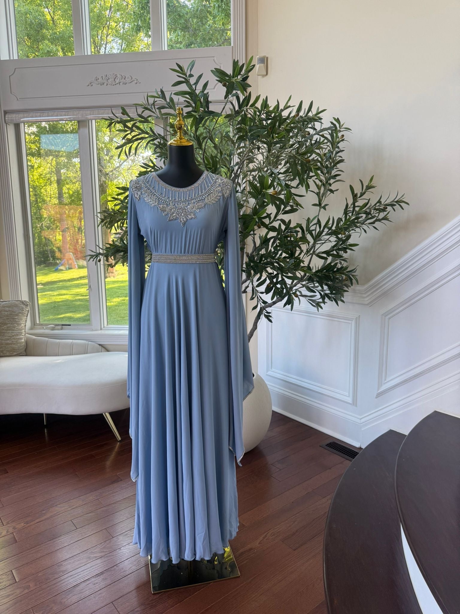 Luxury Baby Blue Kuftan