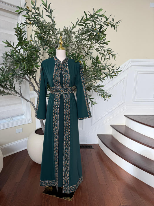 Green Tatreez Elegance Thobe