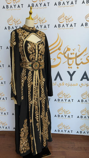 Golden Black Kuftan