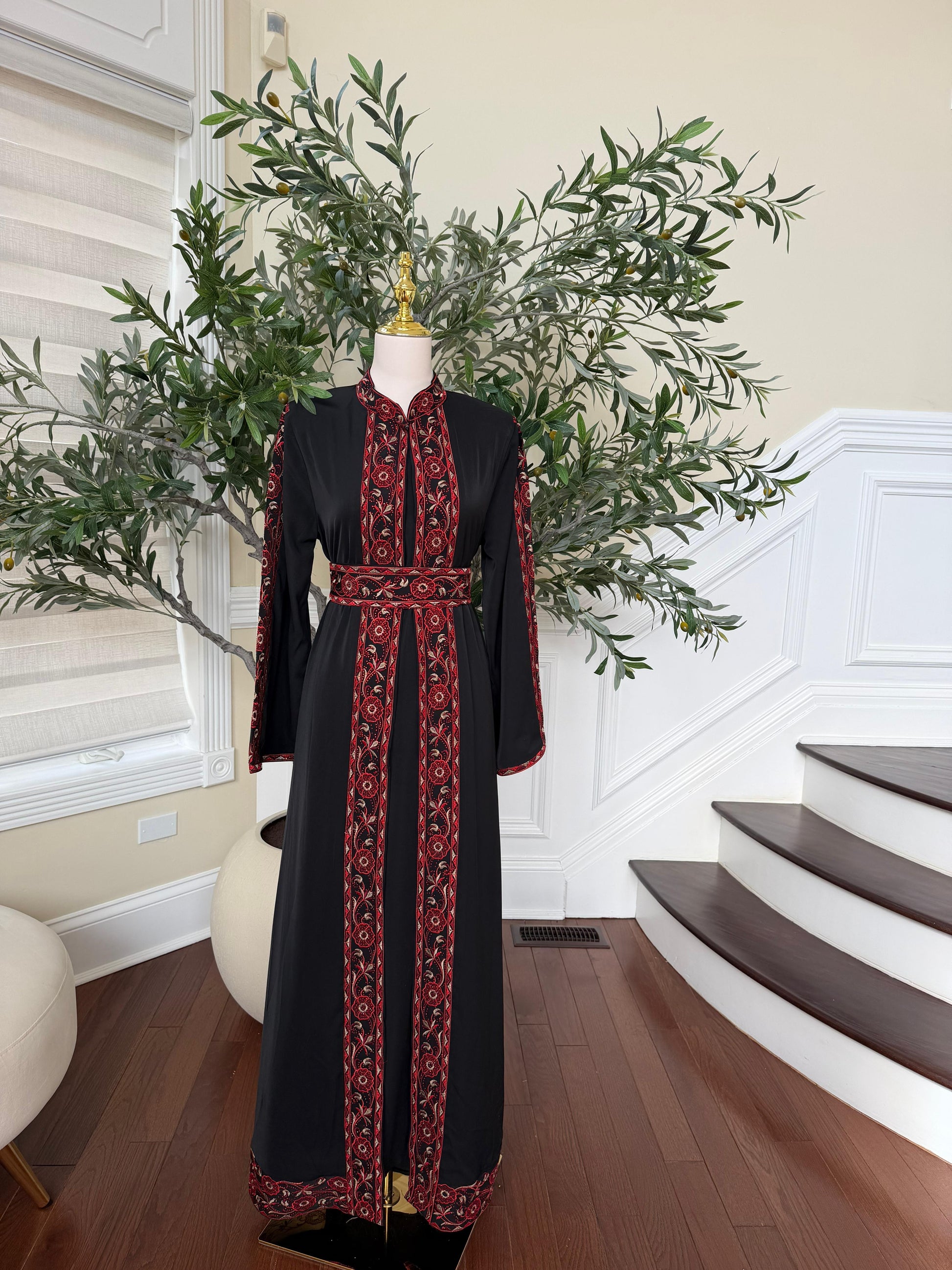 Black Embroidery Tatreez Heritage Thobe