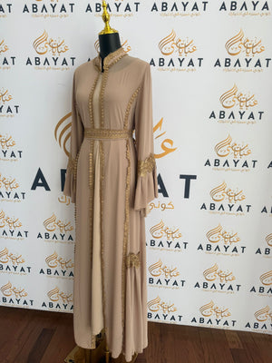 Elegant Peach Cream Dress