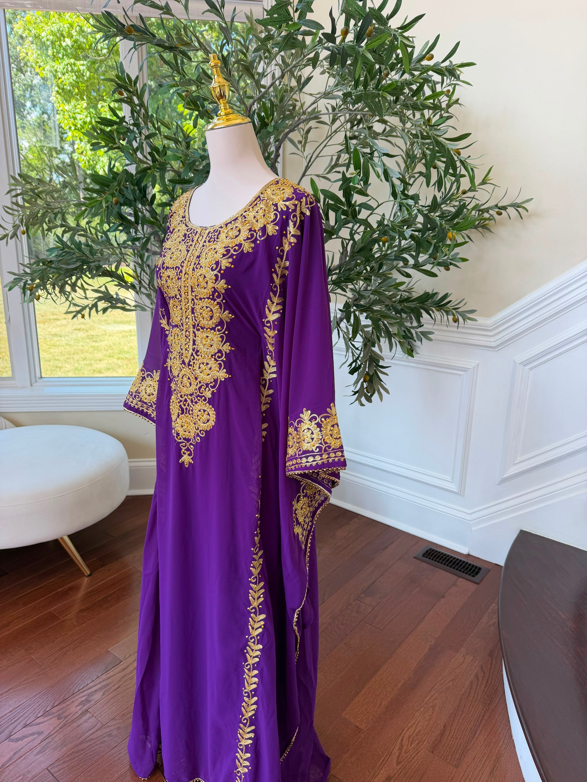 Purple Golden Elegance Dress