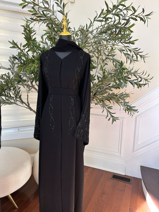 Black Elegance Charm Abaya