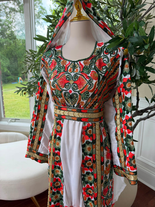 Velvet Embroidery Beaded Thobe