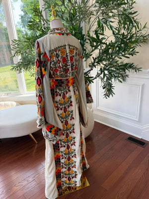 White Beaded Elegance Thobe