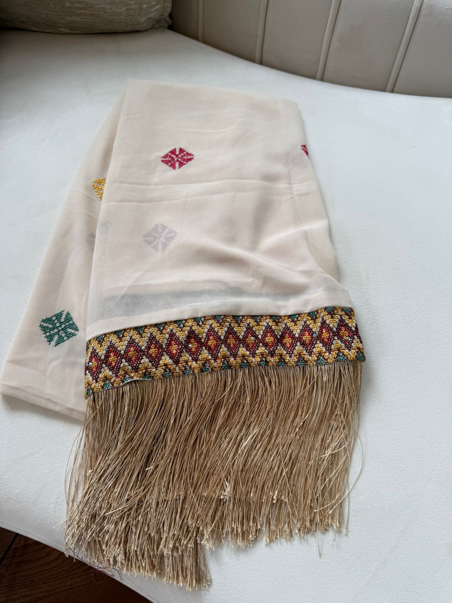 Cream Tatreez Khirka / 41