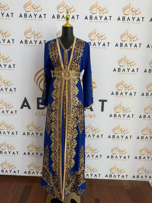 Royal Blue Golden Kuftan