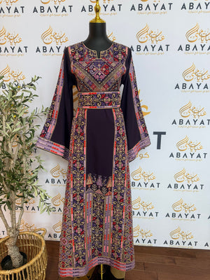 Elegant Purple Tatreez Thobe/ A