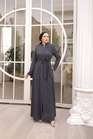 Elegant Zipper Abaya Multi Colors/ KOD2933