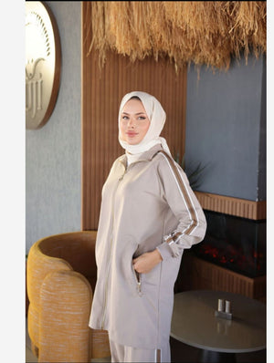 Elegant Two Piece Zipper Comfort Modest Wear
