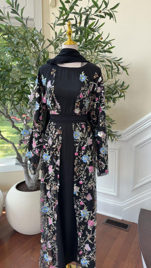 Twilight Bloom Abaya