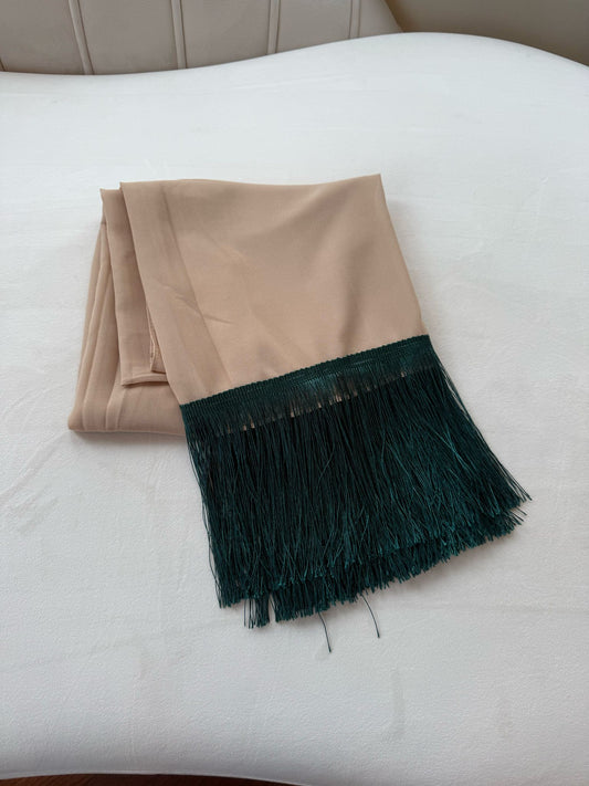 Tan/ Green Khirka Shal