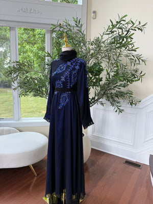 Blue Pearl Abaya