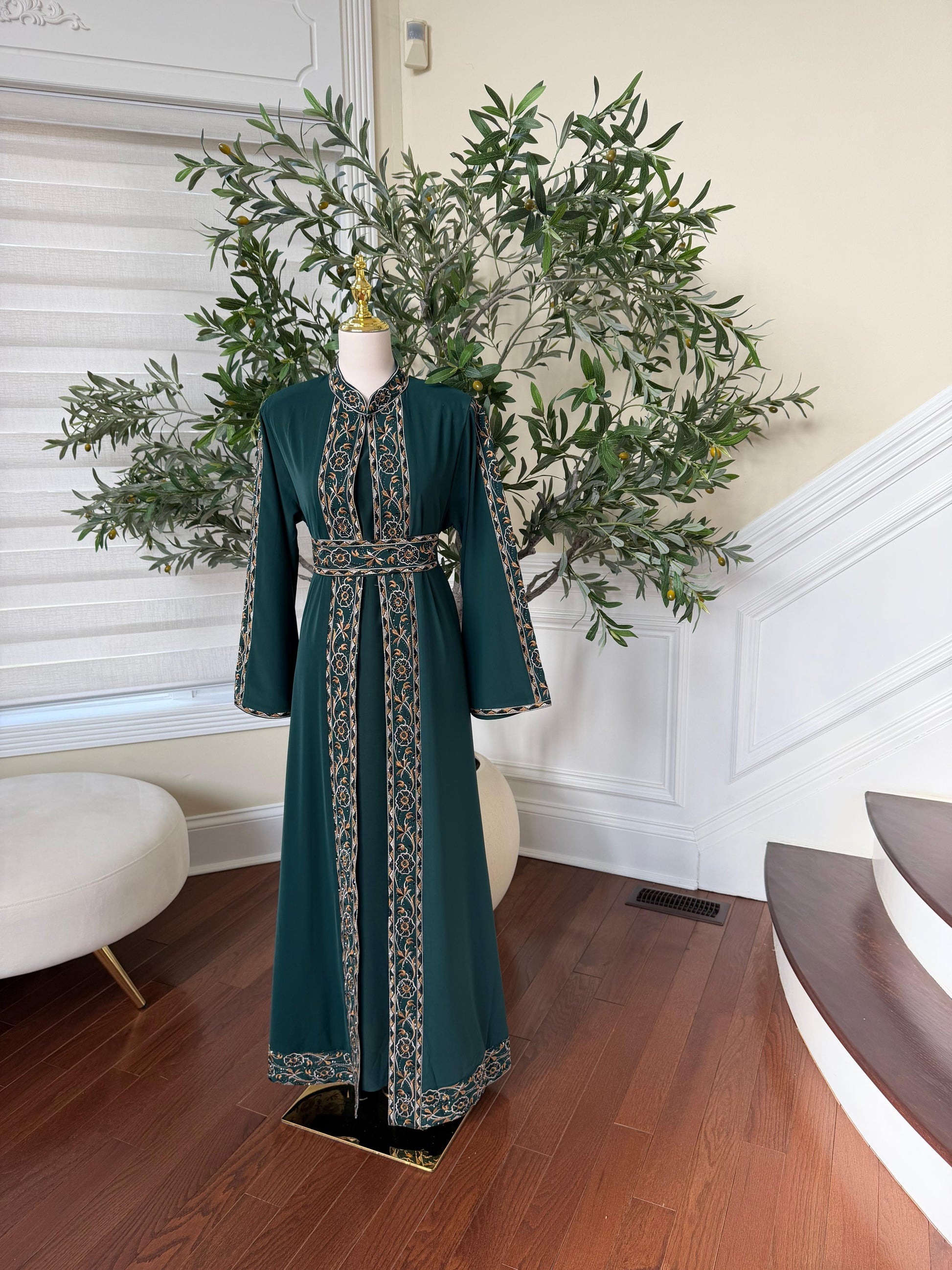 Green Tatreez Elegance Thobe