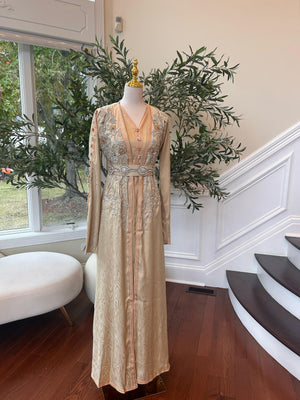 Golden Yellow Beaded Kuftan Elegance