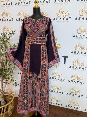 Elegant Purple Tatreez Thobe/ A