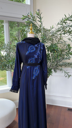 Blue Pearl Abaya