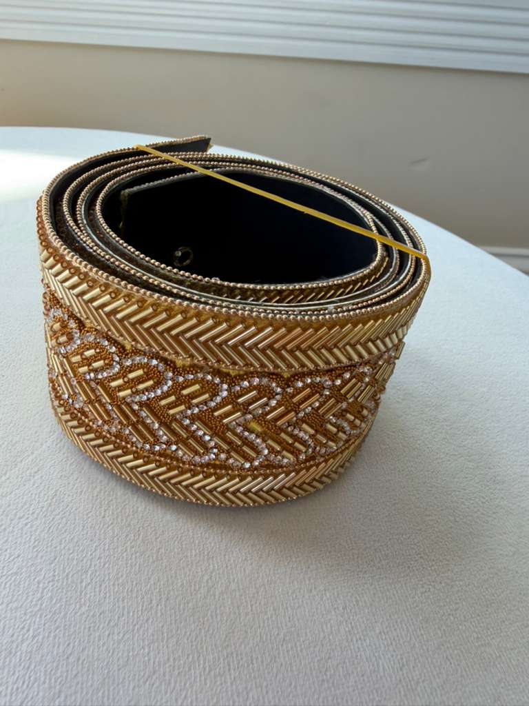 Golden Beaded Sabal Kharaz Belt 4