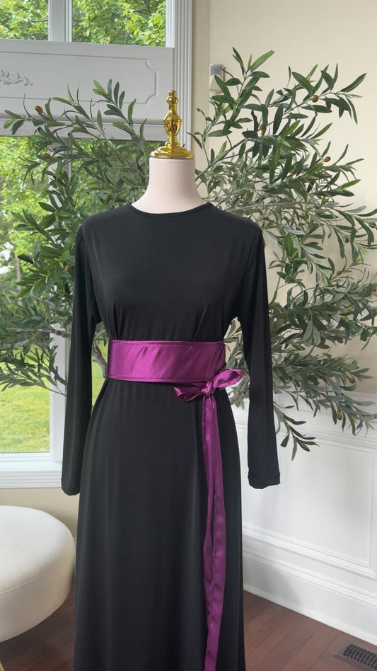 Purple Satin Belt