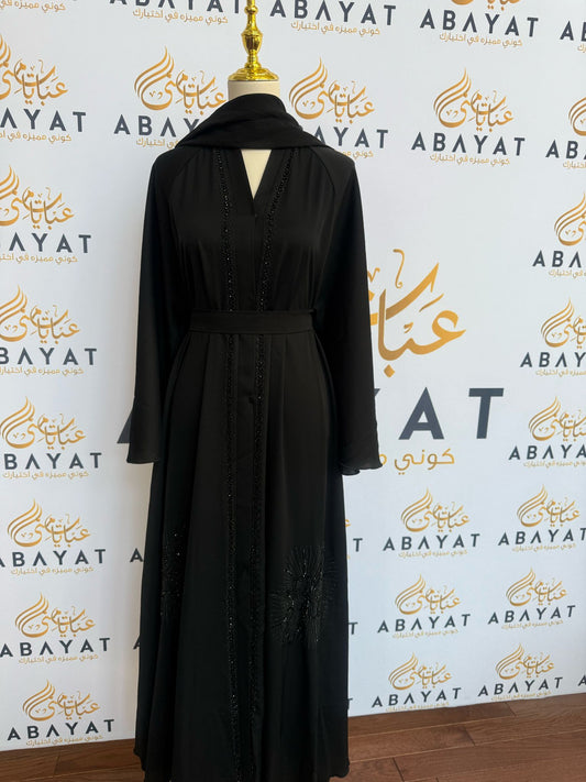 Black Beaded Abaya