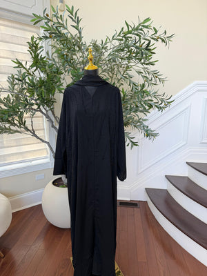 Crescent Night Black Abaya