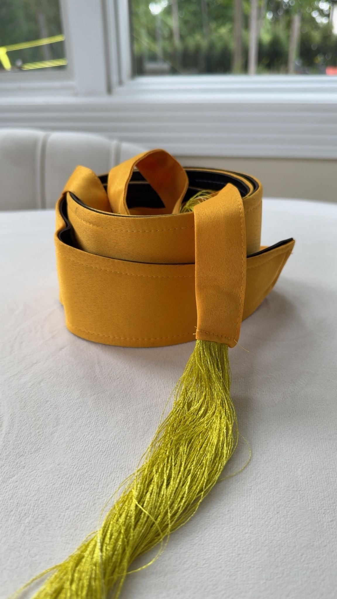 Yellow Satin Belt