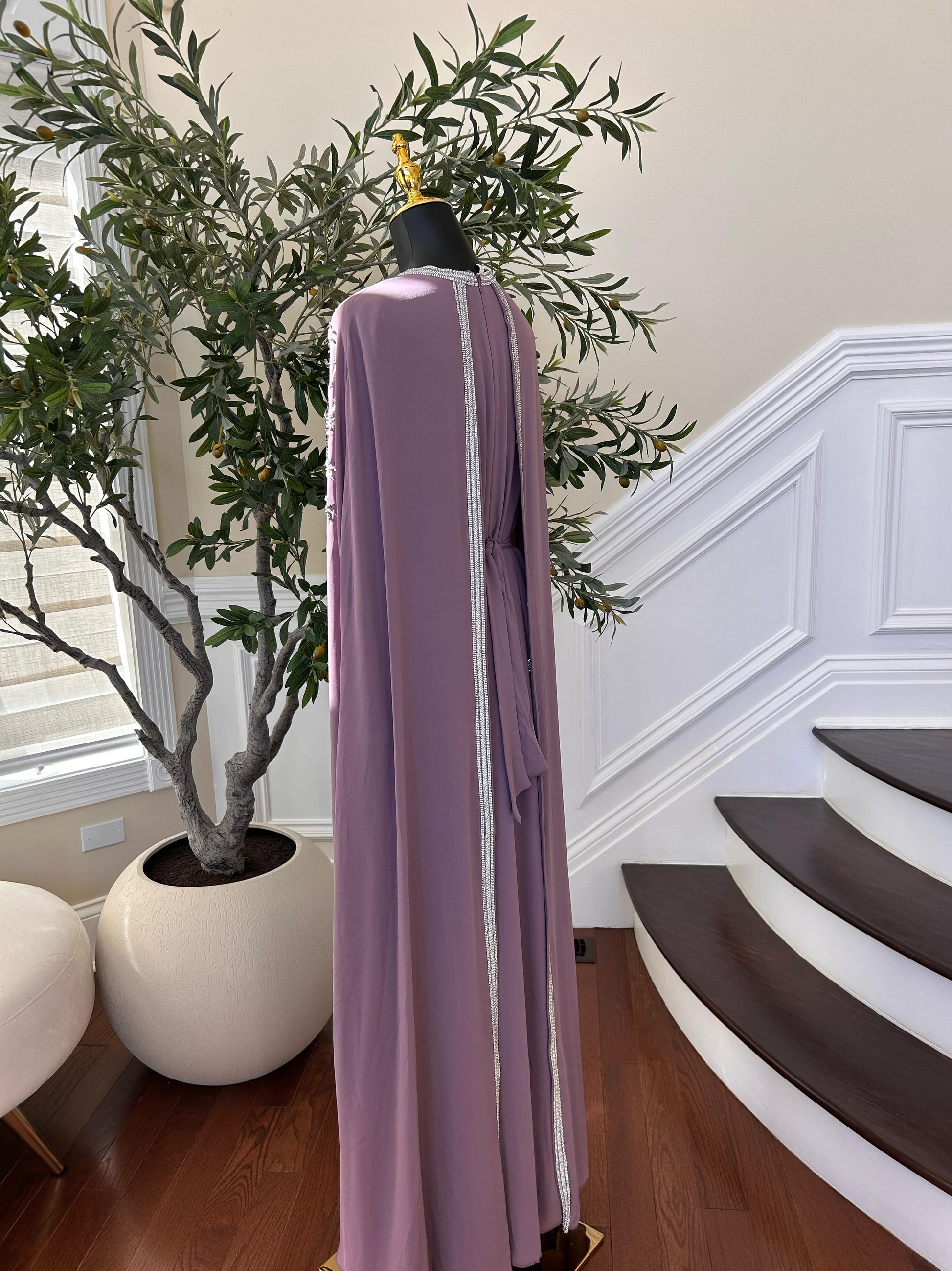 Liliac Charm Floral Kuftan