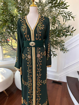 Green Vine Majestic Golden Kuftan