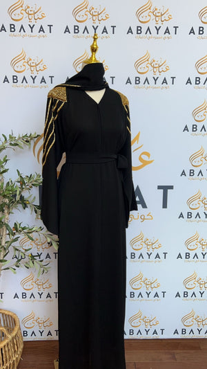 Golden Black Abaya