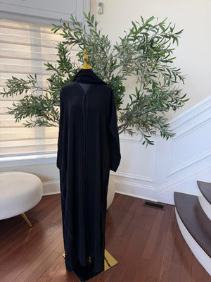 Shadow Crescent Black Abaya