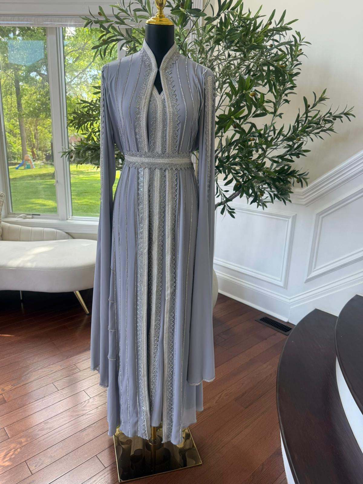 Elegant Baby Blue Kuftan