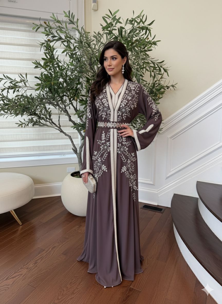 Purple Luxe Beaded Kuftan