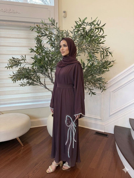 Purple Pearl Abaya