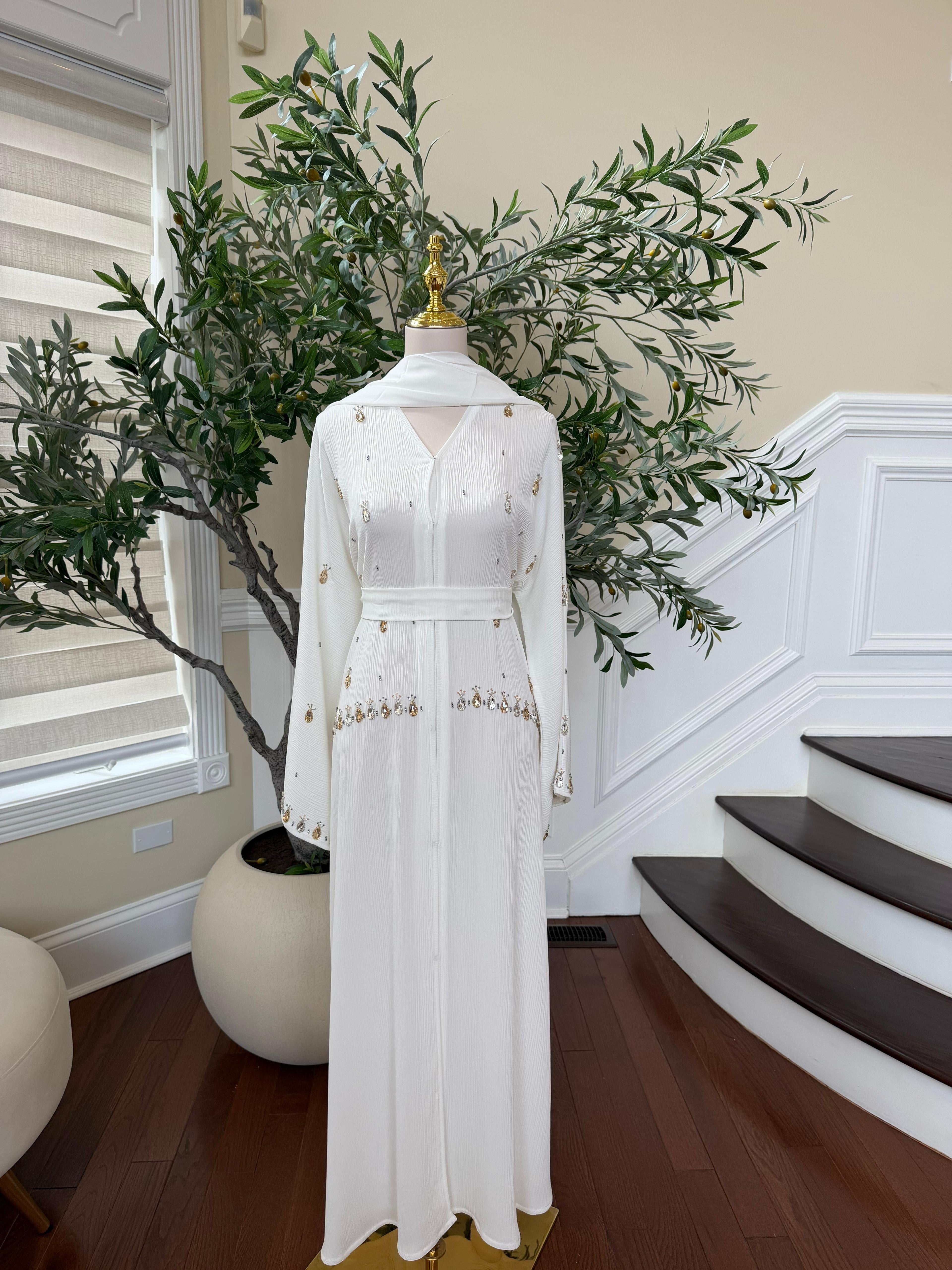 White Charm Essence Abaya