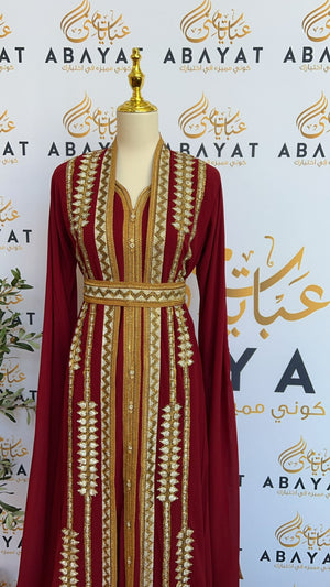 Golden Red Kuftan Elegance