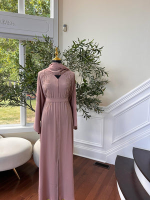 Pink Floral Charm Abaya