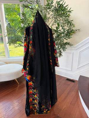 Black Beaded Stone Elegance Thobe