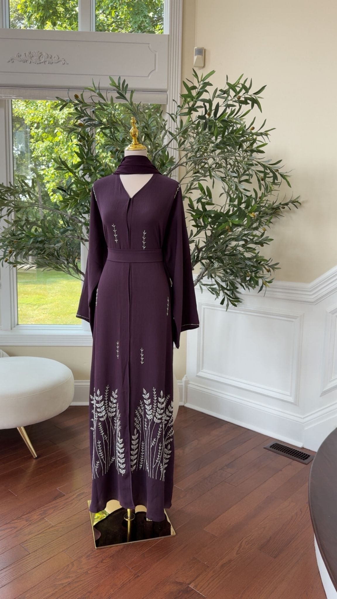 Purple Luxe Floral Abaya