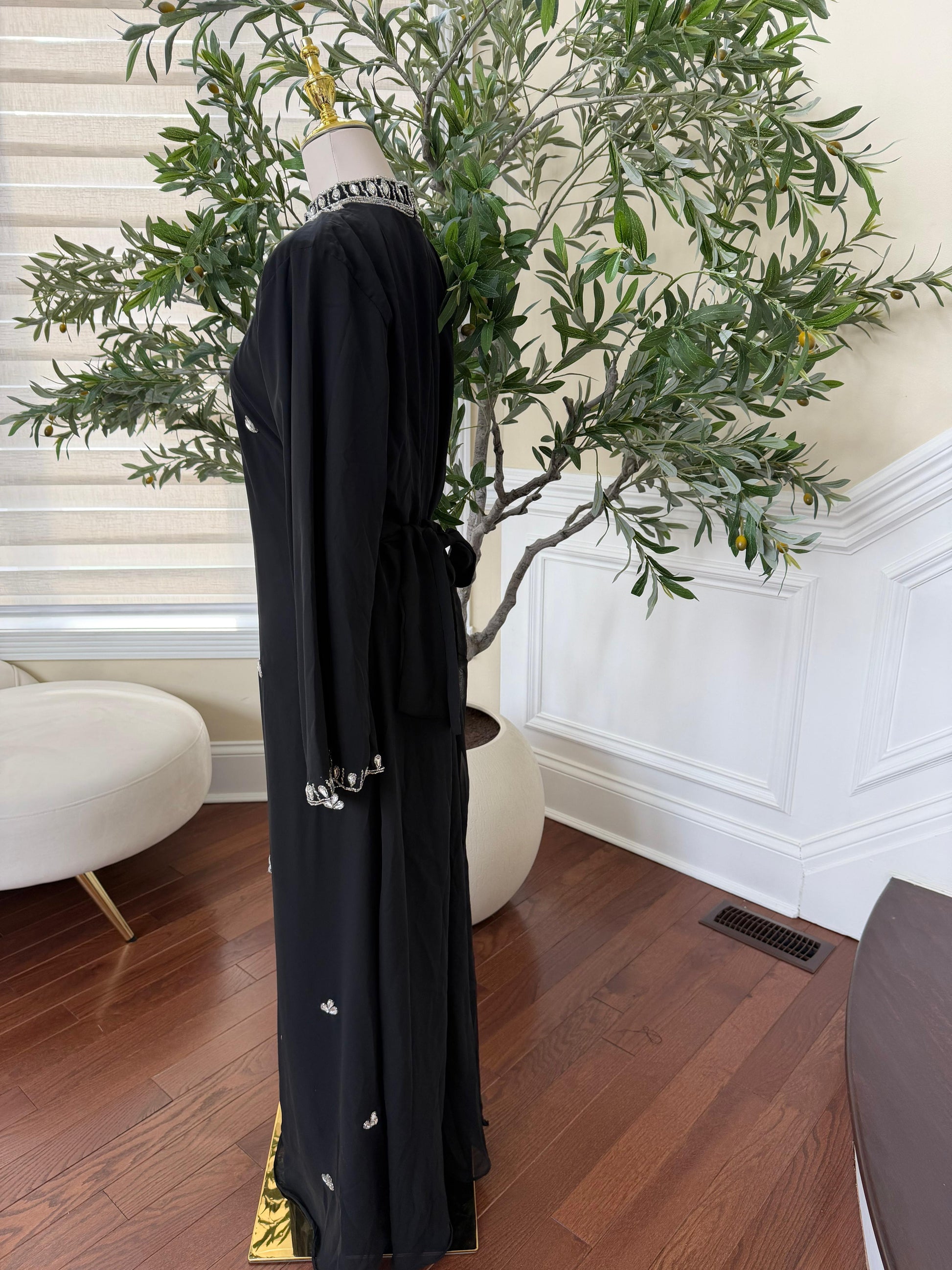 Black Radiance Beaded Kuftan