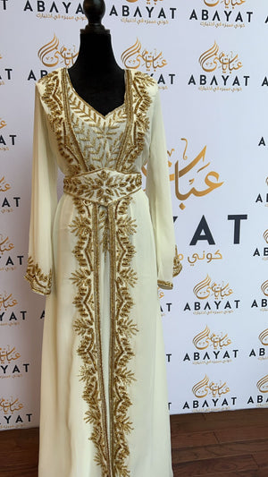 The White and Gold Kuftan of Elegance #8097705