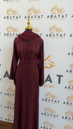 Layali Ramadan Collection: Red Elegance Abaya