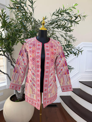 Pink Embroidery Tatreez Jacket