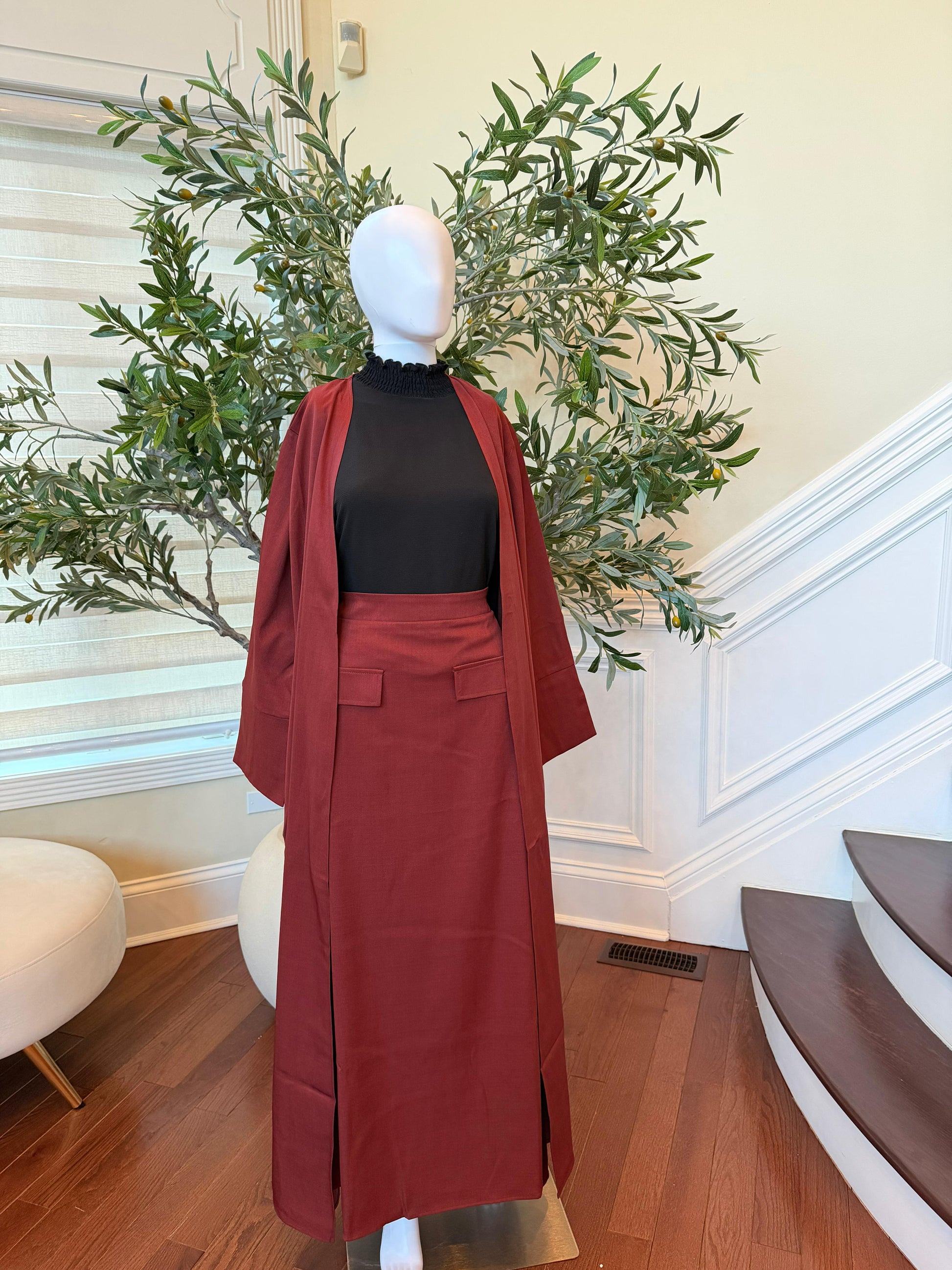 Modest Fashion Skirt & Cardigan Set