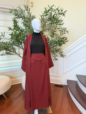 Modest Fashion Skirt & Cardigan Set