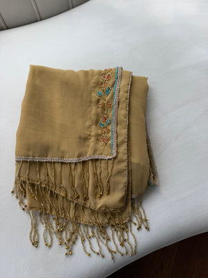 Gold Beaded Stone Khirka Shal