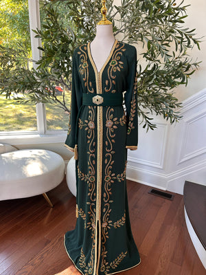 Green Vine Majestic Golden Kuftan