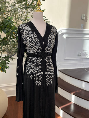 Black Beaded Stone Kuftan
